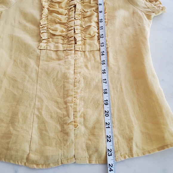 TWEEDS Linen Ruffle Blouse - Picture 7 of 8